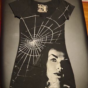 Kreepsville 666 Vampira Black Graphic Women Bodycon Dress